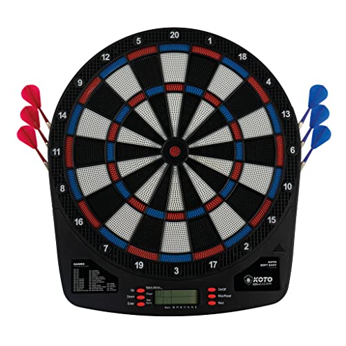 KOTO Soft Easy, dartscheibe elektronisch Profi, e dartscheibe mit Soft Darts, E-Darts Multiplayer, 43 Spiele und Über 320 Variationen, elektrische dartscheiben, Dartset, Dartboard, edartdart Scheibe