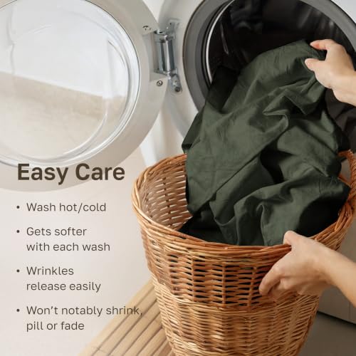 Image of Soft Natural 100% Cotton Sateen Dorm Sheets Twin XL Set, 3 Pc Set