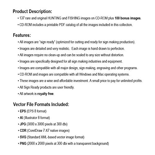 Hunting And Fishing Clipart-Vector Clip Art-Vinyl Cutter Plotter Images-T-Shirt Graphics Cd #TOP7