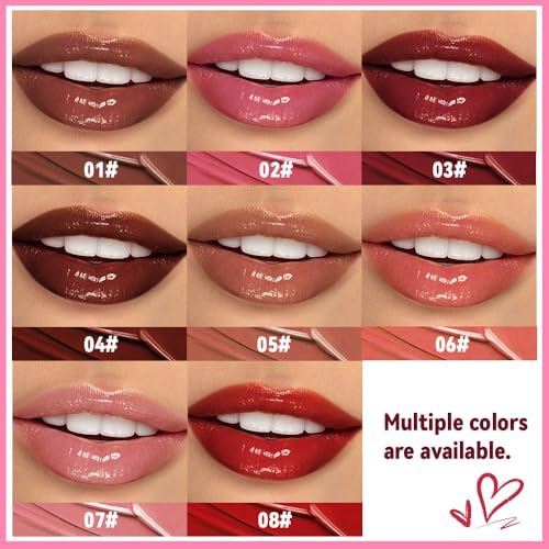 Image of 2Pc Butter Lipstick Tinted Lip Balm, Shine Moisturizing Plumper Lipstick for Women, Natural Nourishing Hydrating Lip Gloss Stain for Dry Lips, Lightweight Lip Liner Care Vegan Makeup, 02 & 03