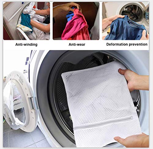 YOU Sacchi da Biancheria, 4 Pezzi Sacchetti Lavatrice, Retina per