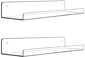 Crystal Clear Invisible Shelves - Cerpourt 15" Floating Wall Acrylic Ledge Shelf
