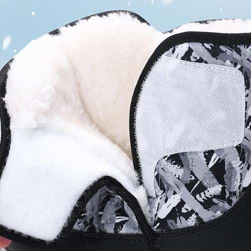 Boys Toddler Snow Boots Waterproof Resistant Winter Shoes Girls Fuzzy Boots Size 13.5 Waterproof Toddler Shoes3