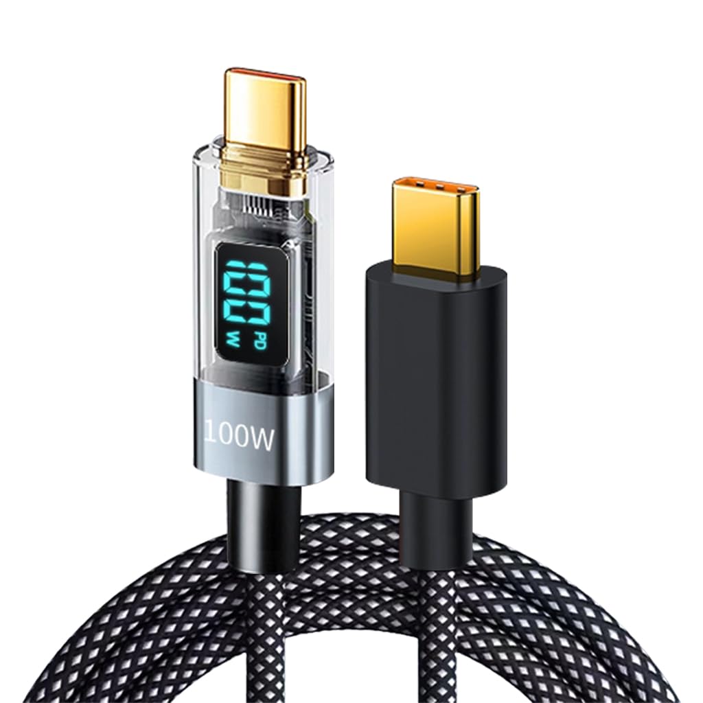 See full amazon price history chart for Verilux® PD100W Type C to Type C Digital Fast Charging Cable, 480Mbps Data Transmission Power, 3.3Ft/100cm Transparent Nylon Braided Data Cable, Suitable for iPhone, iPad Air, Mack OS Verilux® PD100W Type C to Type C Digital Fast Charging Cable, 480Mbps Data Transmission Power, 3.3Ft/100cm Transparent Nylon Braided Data Cable, Suitable for iPhone, iPad Air, Mack OS (B0DFCW4NGB) Amazon Price History, Amazon Price Tracker