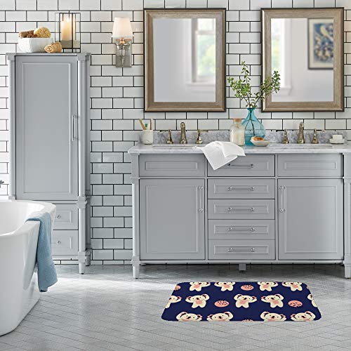 Tapis de bain rose koala antidérapant lavable en machine