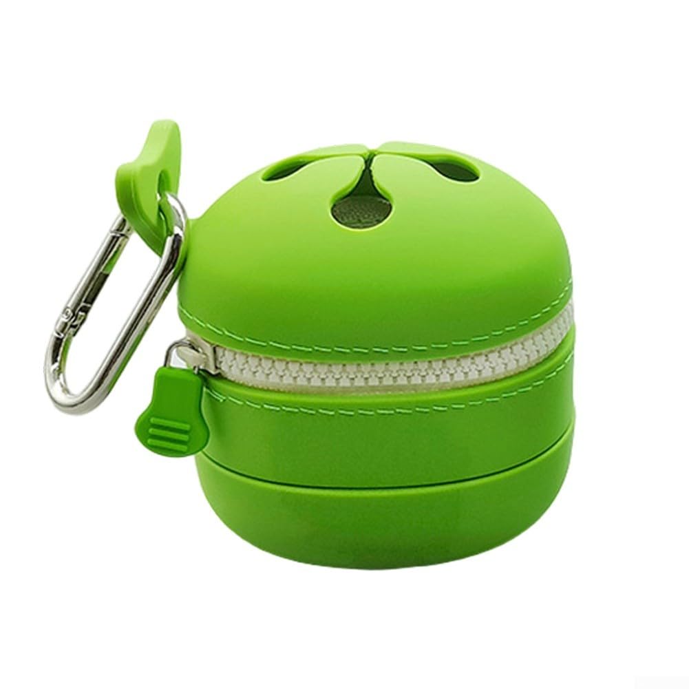 Yuanpgky Boîte de rangement pour accessoires de pêche à la mouche, organiseur pliable en silicone pour leurres, appâts, lignes et équipements, étanche, réutilisable, avec crochet de ceinture, vert