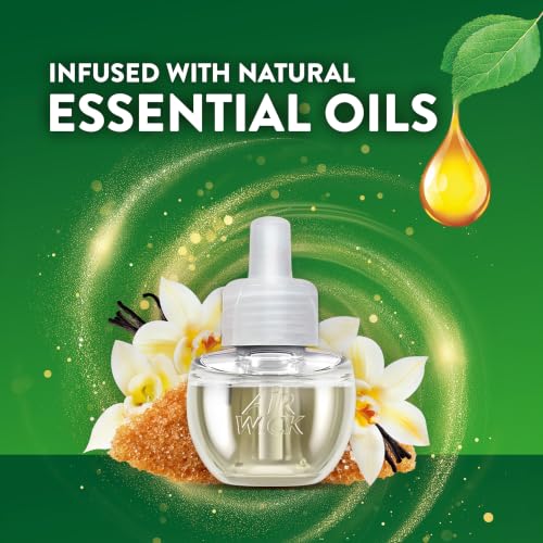 Image of Air Wick Plug in Scented Oil Refills, 6 Count, Brown Sugar and Vanilla, Air Freshener, Essential Oils