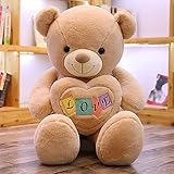 LIUCHANG Große Größe Teddybär Plüschtier Tool gefüllt Plüsch Tier Bär 100 cm Riesige Plüsch Spielzeug for Kinder Freundin Geburtstagsgeschenk Plüsch Spielzeug (Farbe: Khaki Höhe: 100 cm) liujiapeng55