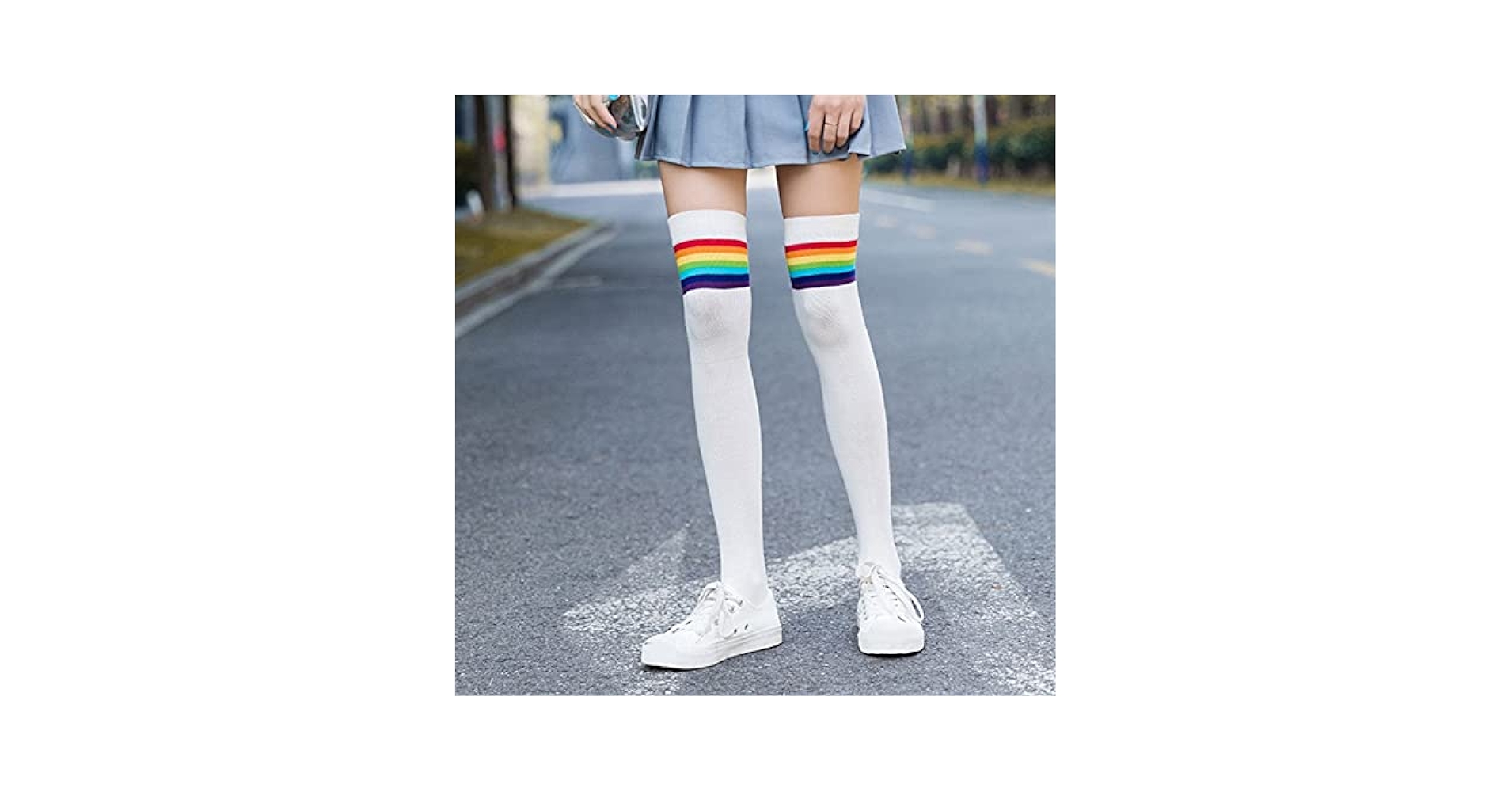 Amazon.co.jp: Zzple レディースニーハイソックス - 日本の