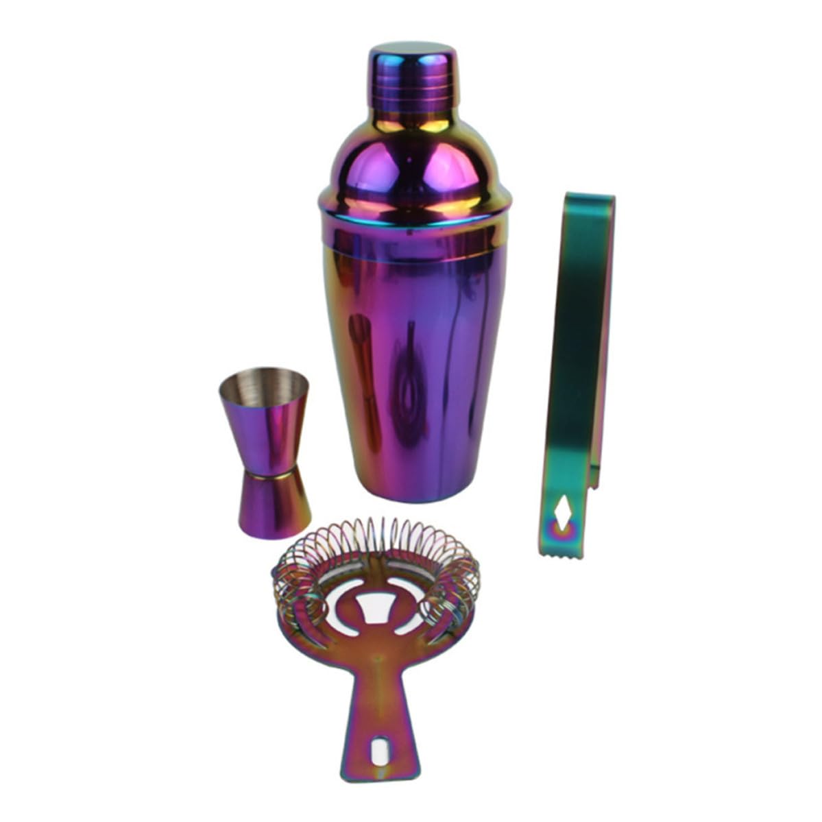 Kit Coctelera Profesional de Acero Inoxidable Sello y Accesorios 750ml 8 Piezas para Bar y Fiesta