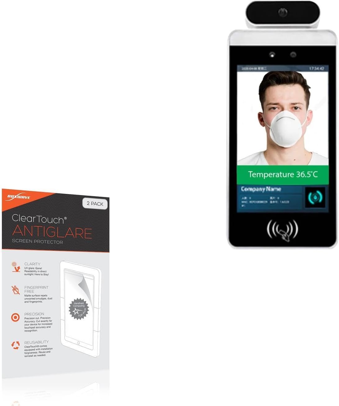 BoxWave Screen Protector Compatible With Aluvvi Wall Mount - ClearTouch Anti-Glare (2-Pack), Anti-Fingerprint Matte Film Skin