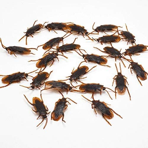 SKA Kid Fake Cockroach Practical Jokes And Prank Trick Toys (Pack Of 5Pc) Brown
