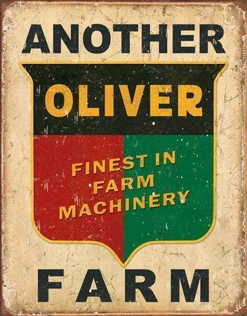 Inga Large Farm Oliver Farm Tractor Vintage Metal Sign 8x12 inches