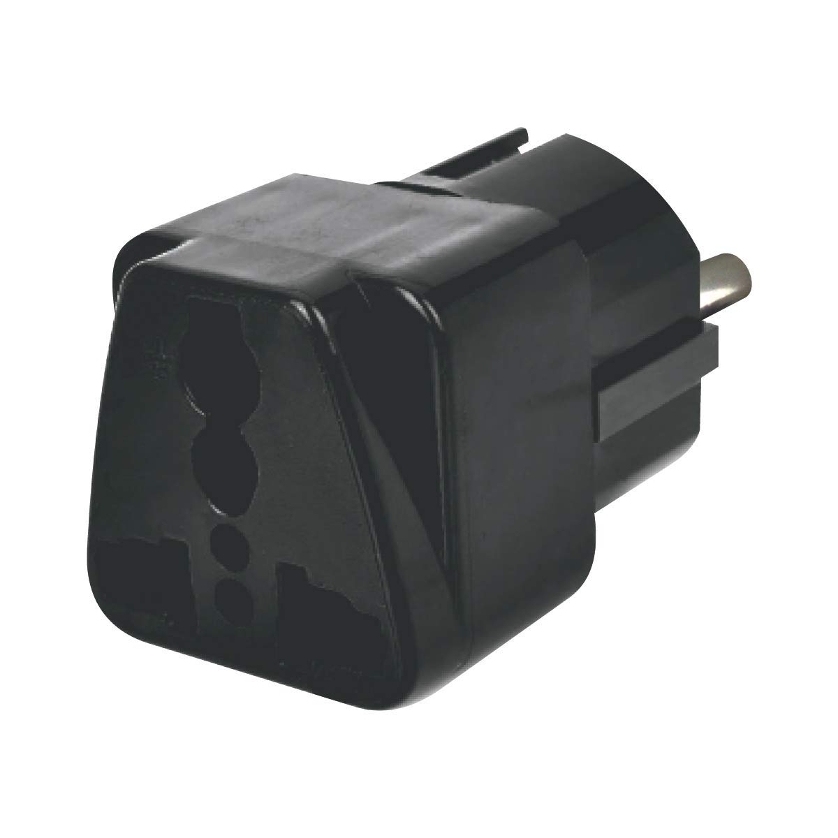 InnovativeIQ India to Europe (Schuko) Plug-Type E/F Europe Plug Adapter-2 in 1 Universal Adapter for Europe, Perfect for Laptop, Camera, Charger - CE, RoHS - 5 Years Warranty (Pack of 1, Black) (B0C4FBKP5R) Amazon Price History, Amazon Price Tracker