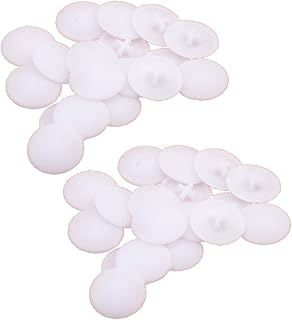 100 Pieces Plastic Round Cam Lock Fastener Cap Cabinet Furniture Connecting Cam Fitting Cap Cam Dowel Cap Cam Lock Nuts Cap Cam Lock Screw Cap Decorative Cross Head Caps, Outer Diameter 16.5mm, White