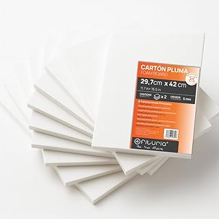 Comprar OFITURIA Cartón Pluma Blanco A3 Adhesivo (29.7x42 cm) Pack 2 ud, Plancha de Poliestireno Expandido Ligero y Rígido, Foamboard Multiusos de Fácil Corte, para Manualidades y Maquetas, 5 mm