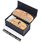 Beard Brush and Beard Comb kit for Men Grooming, Styling & Shaping - Handmade Wooden Comb and Natural Boar Bristle Beard…