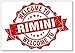Magnete da frigorifero con illustrazione di sigillo rotondo “Welcome to Rimini”.