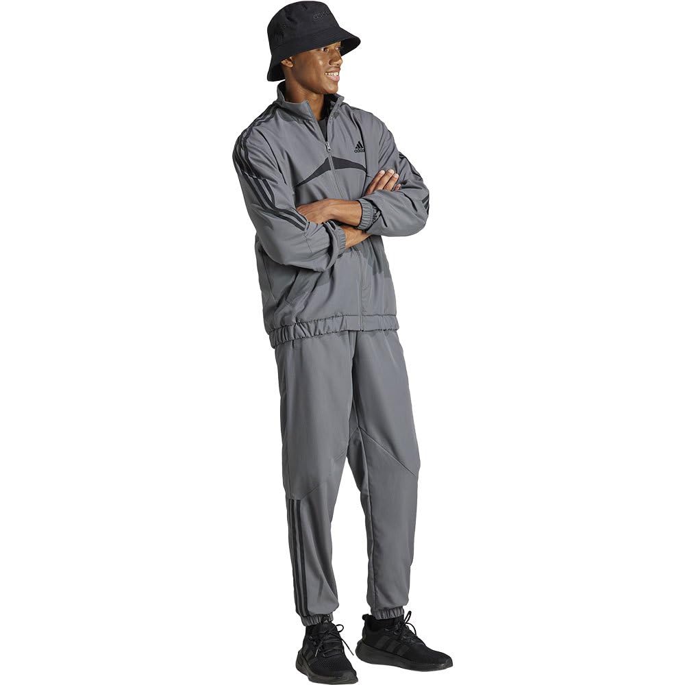 adidas Men's Sportswear Woven Chevron Track Suit, grey five, M
