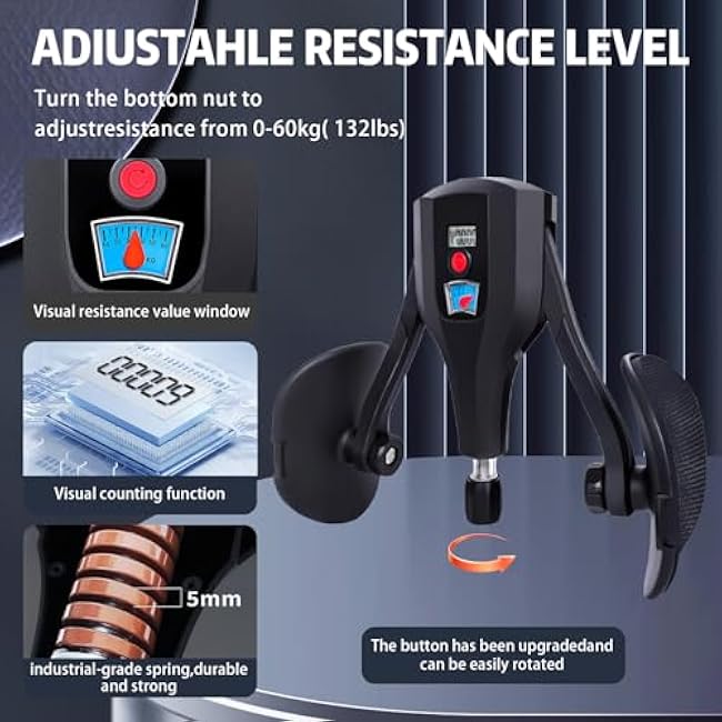 Thigh Trainer 0-132 lbs Adjustable Resistance - Inner Thigh Exerciser for Women & Men, Pelvic Floor Muscle Kegel Exerciser, Butt/Leg Slimmer Excerciser Devices/Trainer