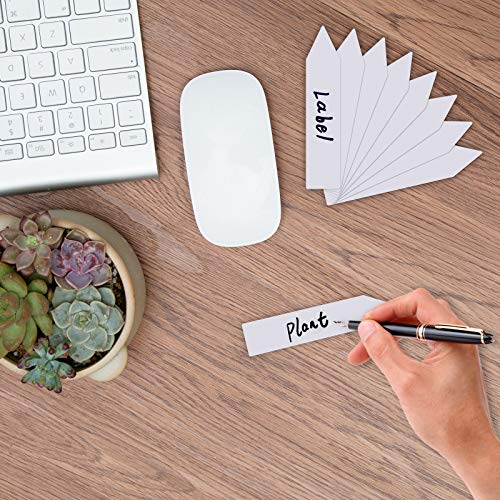 100 Pcs Garden Plant Markers Labels, 4 Inches Plastic Waterproof Nursery Plant Tags For Outdoor Flower Vegetables Seedlings Potted Herb Sign, White #TOP1