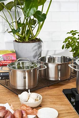 ZWILLING TrueFlow Stainless Steel Pot Set, 5 Pieces, Pouring Function, Suitable for Induction, Silver