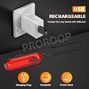 PRO ROOP USB Rechargeable LED Bike Light Set Front and Rear, LED Aluminum Bicycle Headlight, Bike Head Light, Cycling Front Rear Lamp, WaterproofSafety Flashlight gallery image