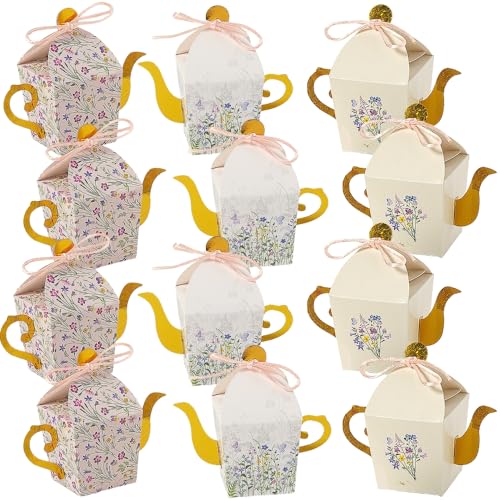 Fun Express Floral Tea Kettle Treat Boxes - 12 Pieces