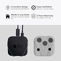 Vista 2 de Apple TV Wall Mount by FLOATING GRIP - Wall Mount for Streaming Devices - Wall Mounting System, Cable Management, Wall displaying