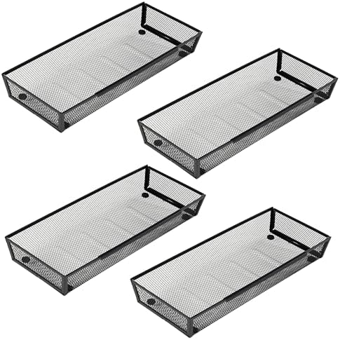 4 Pack Large Clear Plastic Drawer Organizer Tray Cutlery Utensil ...
