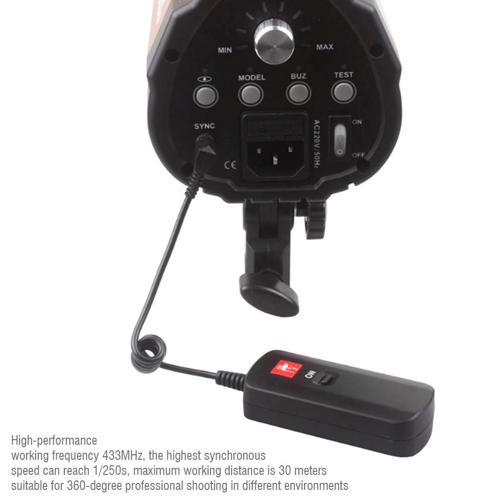 Déclencheur de Flash sans Fil 16 Canaux, émetteur et Récepteur pour la Photographie en Studio, avec Fréquence 433 MHz, Portée de 30 M, émetteur-Récepteur de Déclenchement de