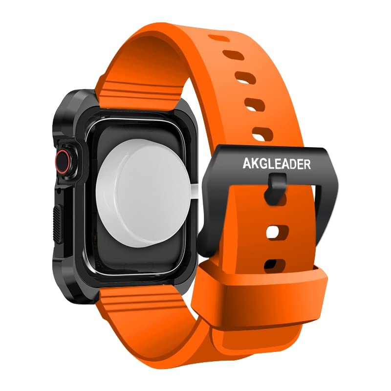 Coque EZZON MOD avec bracelet en silicone pour Apple Watch 45mm 44mm