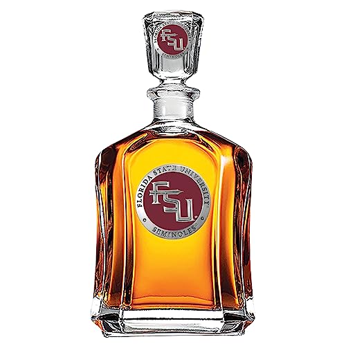 Image of Heritage Pewter Florida state Capitol Decanter | 24 OZ Liquor Pourer | Expertly Crafted Pewter Glass