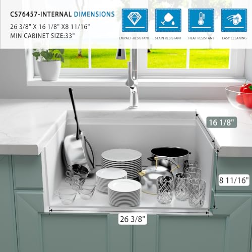 Yaqun CS76457 Undermount Kitchen Sink thumb #6