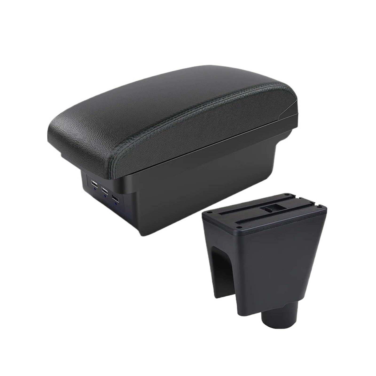 Umdjju B2 Black Line 3 Usb For Chevrolet For Spark Iii For Aveo For T200 Armrest Box Car Storage Accessories Interior Details Car Centre Console Armrest Box(B2 Black Line 3 Usb)