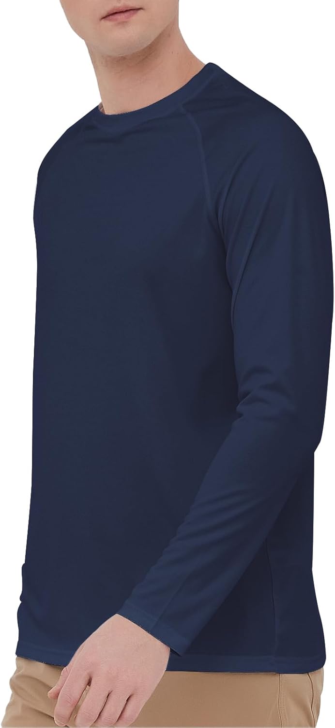HYCOPROT Men's Rash Guard Shirts UPF 50+ Sun Protection Fishing Shirts for Men UV Long Sleeve Quick Dry Swim Shirt Running - Image 2