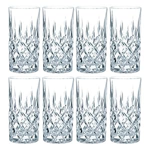 Nachtmann Noblesse Longdrinkglas Set, 8er Set, Wasserglas, Saftglas, Kristallglas, H 14.8 cm, 375 ml