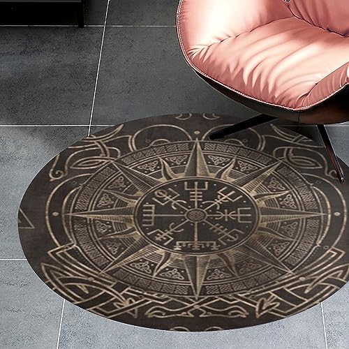 Tapis Vegvisir impression 3D de haute qualité pour salon