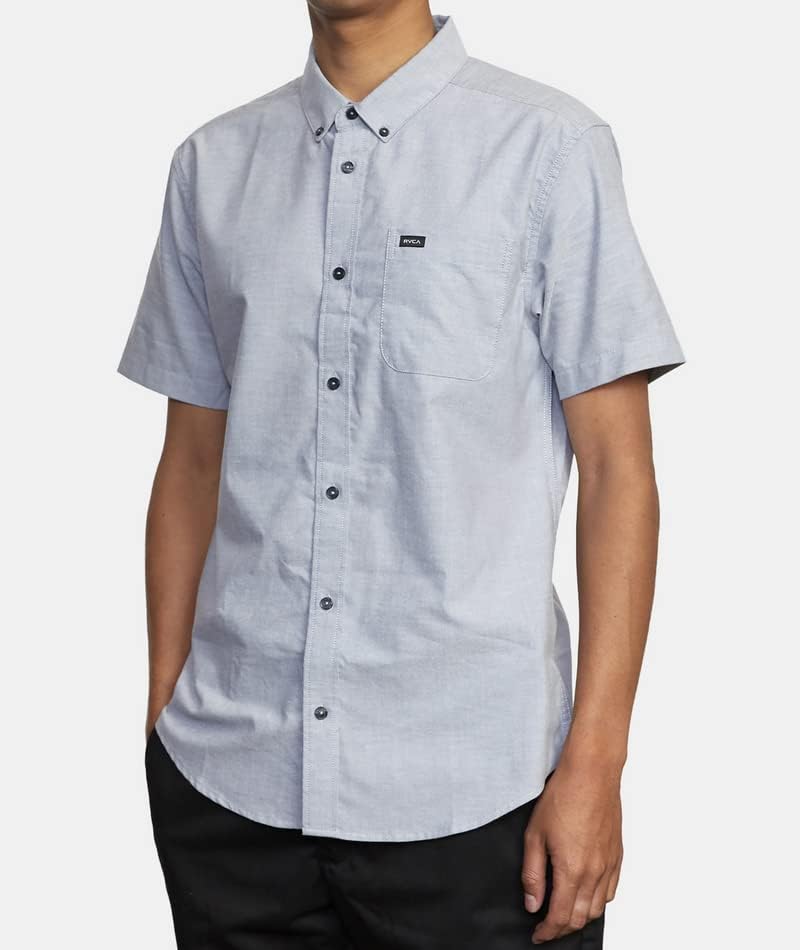 RVCA Mens Thatll Do Stretch Short Sleeve Woven Button Front Shirt - Image 5