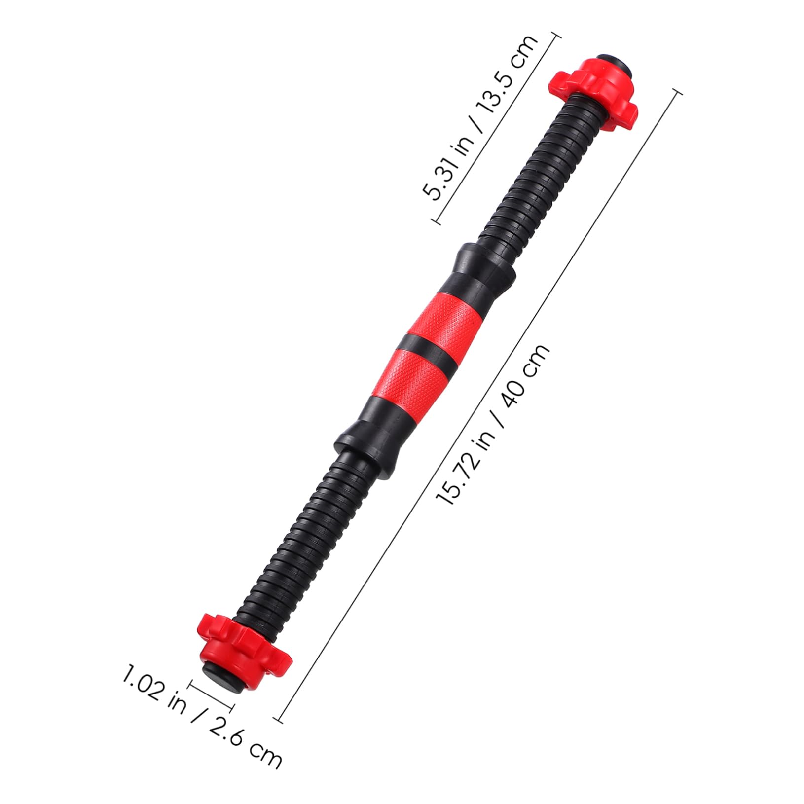 GALPADA Pair of 40cm Dumbbell Bars Handles Spinlock Collars Nuts for Barbells Strength Training Gym Accessory