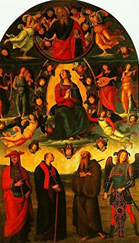 Peinture à l'huile The Assumption de Perugino, cadeau idéal pour passionné d'art et collectionneur