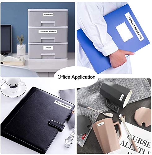 Camopro Compatible Label Tape Replacement For Dymo Letratag Refills 91330 10697 Self-Adhesive Paper Lt Tape For Dymo Letratag Plus Lt-100T Lt-100H Qx50 Label Maker, Black On White, 5-Pack #TOP6