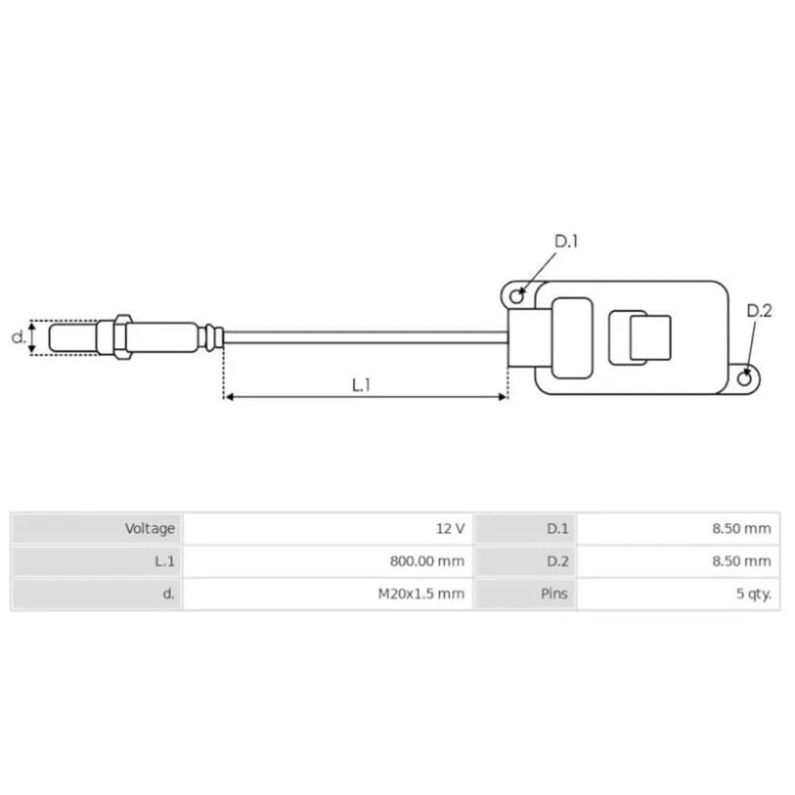 A0009052900 5WK96683A Pasuje do MB Pasuje do Mercedesa-Benza W156 W164 W176 W212 W221 W222 W246 W447 W463 W906 X156 X164 sonda NOx czujnik tlenków azotu