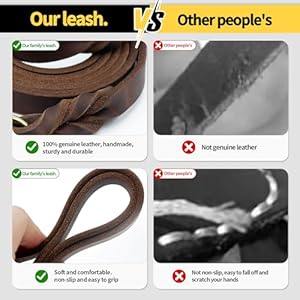 Leather dog leash 6ftx34inchbraided leather leash for dogssoft leather training dog leashstrong leather leash for small medium large breed dogsbrown   cucciolini doodles