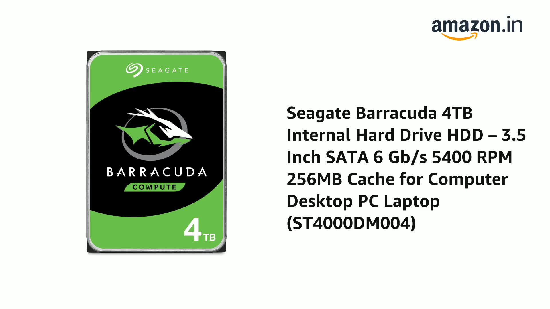 内蔵型ハードディスクドライブ Seagate Barracuda 4TB HDD Amazon.in: Buy Seagate Barracuda 4 TB Internal SATA Hard