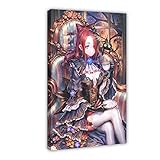 Game Shadowverse 6 Leinwand-Poster, Schlafzimmer, Dekoration, Sport, Landschaft, Büro, Raumdekoration, Geschenk, 50 × 75 cm, Rahmen style1
