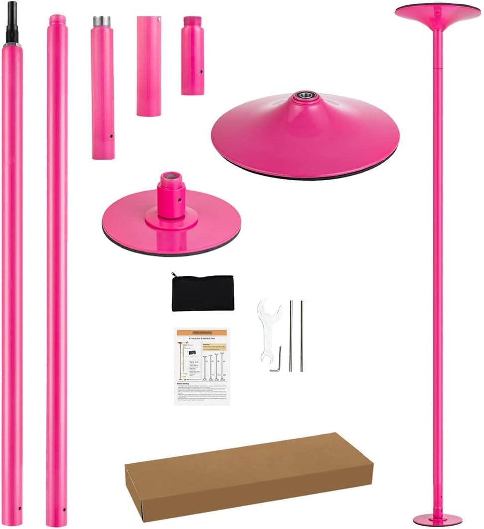 Dance Pole Set -Premium Heavy Duty Height Adjustable 7.38-8.85ft Portable 45mm(1.77") 360°Spinning Pole Dancing Pole W/CE Certificate for Home Gym, Removable, 200KGS Capacity