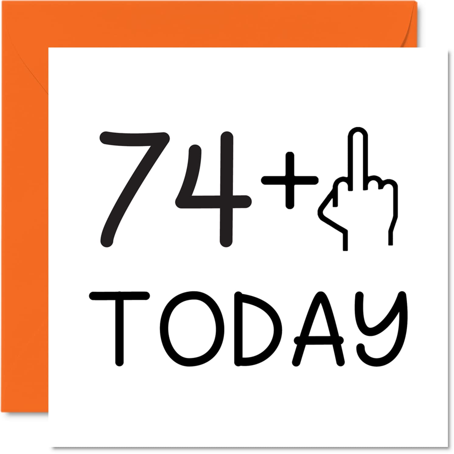 75th Birthday Card Funny for Women - Novelty Middle Finger - Rude Birthday Cards for Men, 145mm Greeting Cards, Joke Banter Cards Mum Dad Grandad Granny Nanny Auntie Uncle