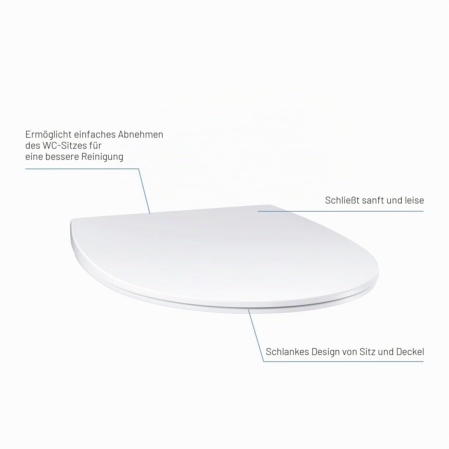 GROHE Bau Keramik WC-Sitz mit Soft Close Slim 39923900, alpinweiß