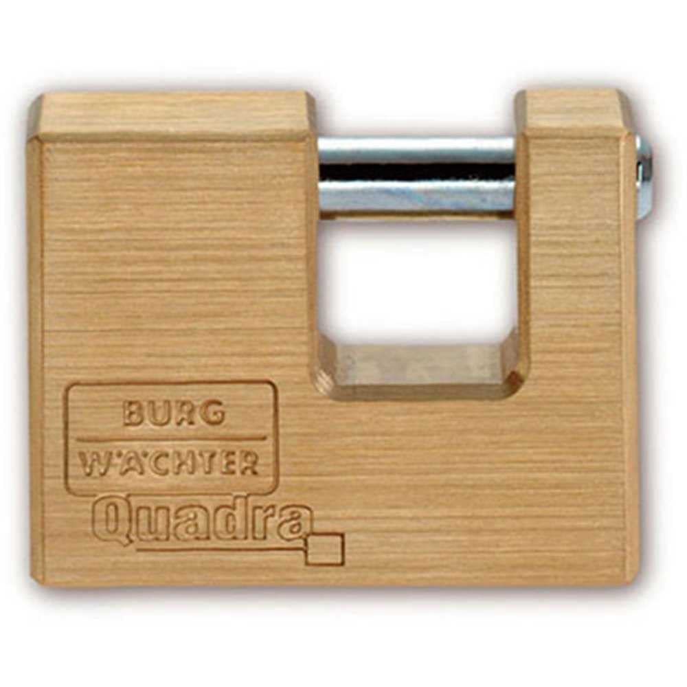 Candado de seguridad QUADRA 60 mm latón macizo inoxidable, llaves idénticas